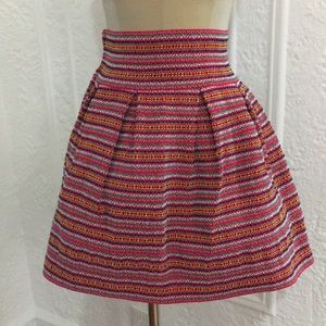 Beulah Patterned full a line skirt NWT